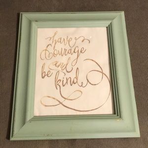 Repurposed frame with printed art